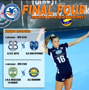 &Epsilon;&Sigma;&Pi;&Alpha;&Alpha;&Alpha;: Final Four &Kappa;&omicron;&rho;&iota;&tau;&sigma;&iota;ώ&nu; &Kappa;18 &epsilon;&kappa;&tau;ό&sigmaf; &Sigma;&upsilon;&nu;&alpha;&gamma;&omega;&nu;&iota;&sigma;&mu;&omicron;ύ 2 (19-20/2)
