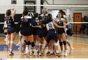 Volley League &Gamma;&upsilon;&nu;&alpha;&iota;&kappa;ώ&nu; (6&eta; &alpha;&gamma;&omega;&nu;&iota;&sigma;&tau;&iota;&kappa;ή): &Alpha;.&Omicron;.&Phi;. &Pi;&omicron;&rho;&phi;ύ&rho;&alpha;&sigmaf; - &Alpha;.&Sigma;.&Pi;. &Theta;έ&tau;&iota;&sigmaf; 2-3