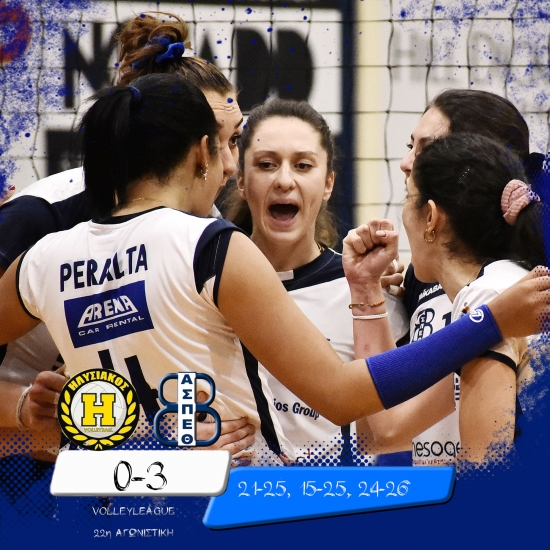 Volleyleague: &Eta;&lambda;&upsilon;&sigma;&iota;&alpha;&kappa;ό&sigmaf; - &Theta;έ&tau;&iota;&sigmaf; &Beta;&omicron;ύ&lambda;&alpha;&sigmaf; 0-3